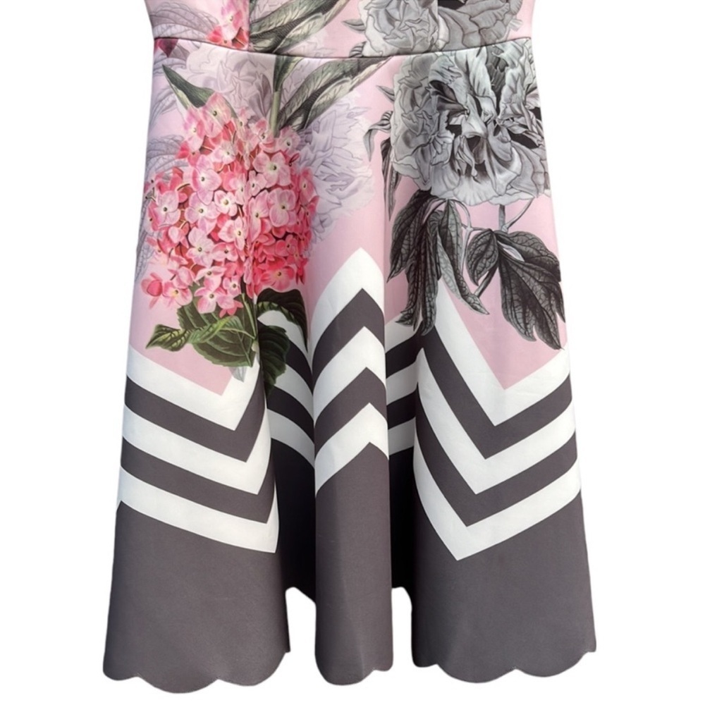 EUC Ted Baker Haiilie Floral Skater Fit & Flare
Dress Scallop Hem Size 0 - Picture 5 of 11